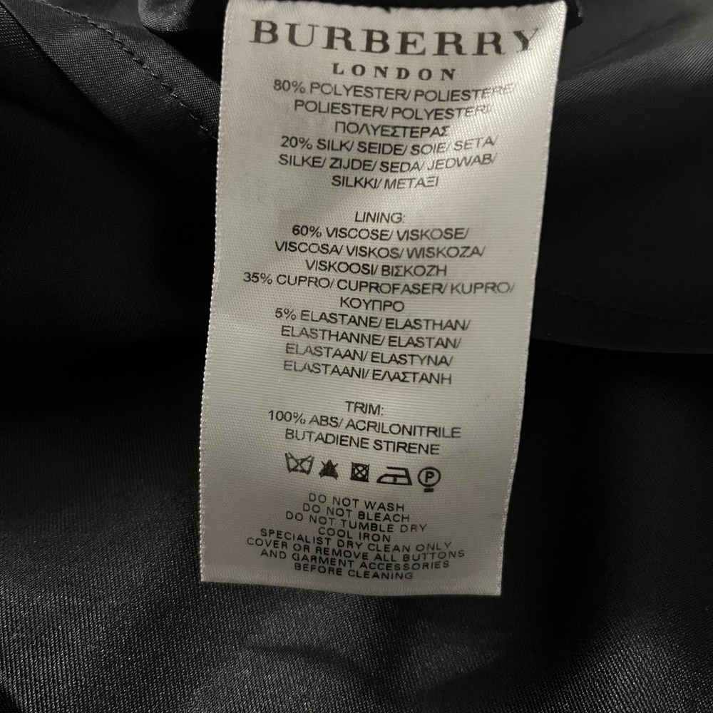 BURBERRY black silk blend dress
